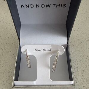 And now this silver plated hoop earrings beautiful brand new